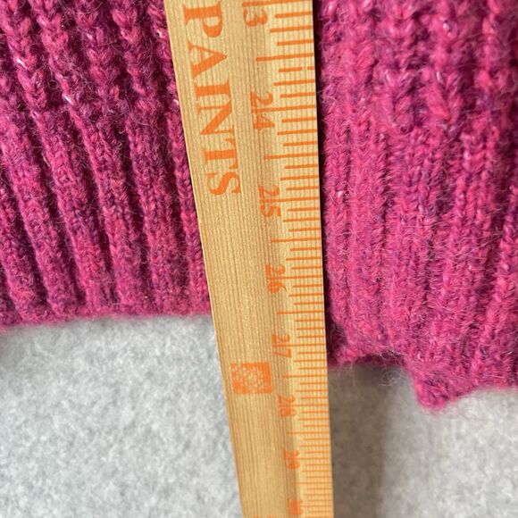 OLD NAVY Pullover Turtleneck Chunky Knit Sweater Women XXL Hot Pink Wool Blend - Picture 5 of 8